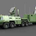 Military Green Heavy Duty Functional Vehicle With Radar System And Multiple Antennas