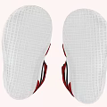 Nike Baby Red And White High Top Shoes With Swoosh Logo And Soft Sole