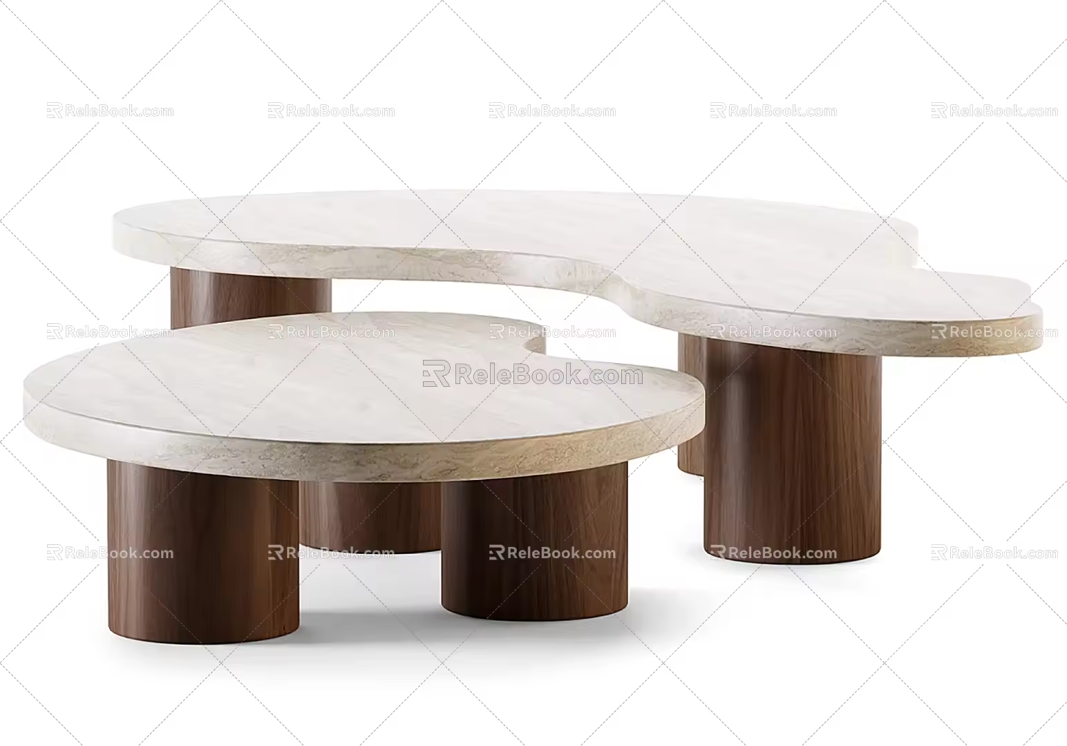 Middle Ancient Coffee Table Classical Coffee Table Marble Coffee Table 3d model