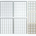 Various Styles of Glass Partition with Grid Design and Metal Frames