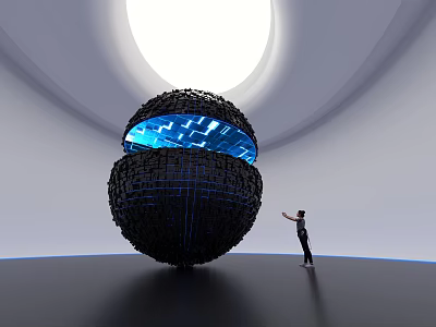 Art installation Beauty Chen Art Planet Sphere Device Energy Ball Energy Art Future Exhibition Hall Exhibition Hall Biennale Art Space Immersion Space 3d model
