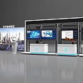Yuan universe experience area interactive experience science and technology exhibition wall interactive exhibition wall mechanical arm display remote control 3d model