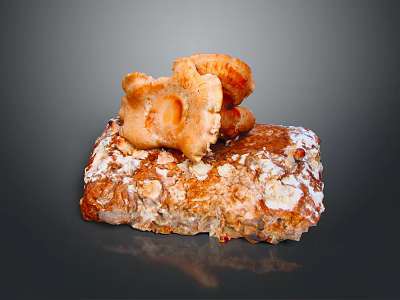 Golden Baked Pastry Stack With Nutty Crumbly Bread Base And Delicious Toppings 3d model