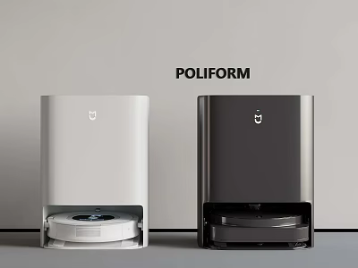 Poliform Robot Vacuum Docking Station In White And Black Modern Design 3d model