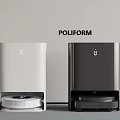 Poliform Robot Vacuum Docking Station In White And Black Modern Design