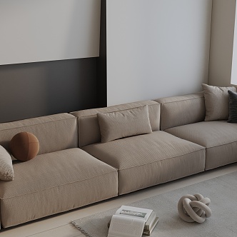 Modern three-seat sofa 3d model