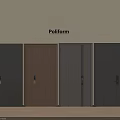 Poliform Security Doors With Four Different Designs And Various Colors In Interior 3d model