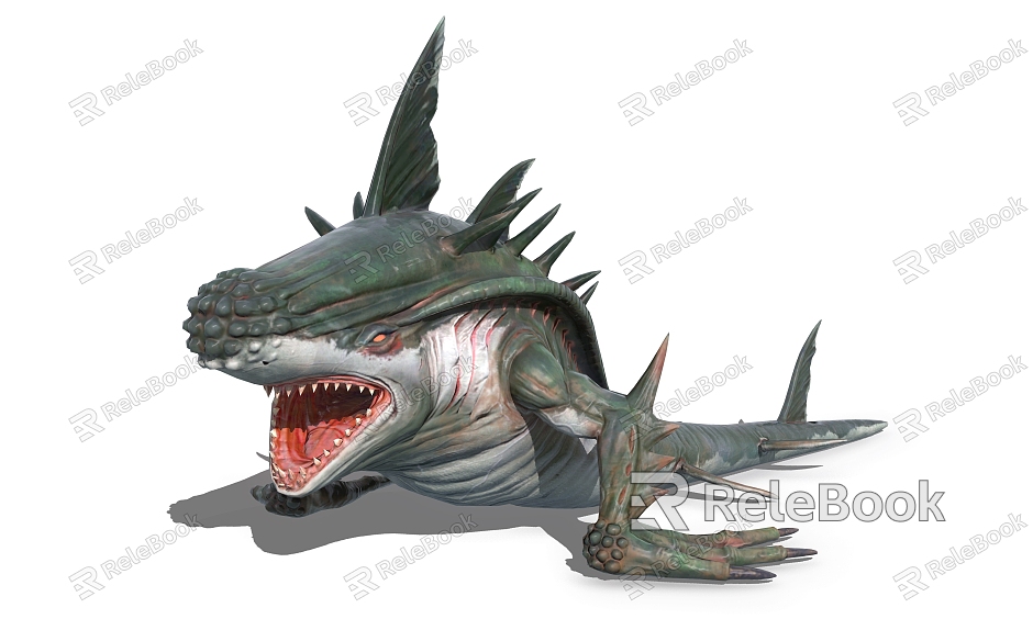 Mutant Shark Mutant Creatures Game Character model