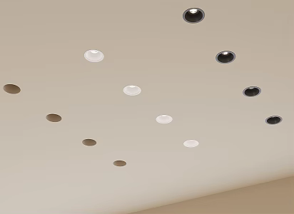 Anti-glare downlight minimalist downlight extremely narrow downlight 3d model