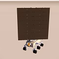 Solar Powered Mobile Rover With Large Solar Panel And Wheels