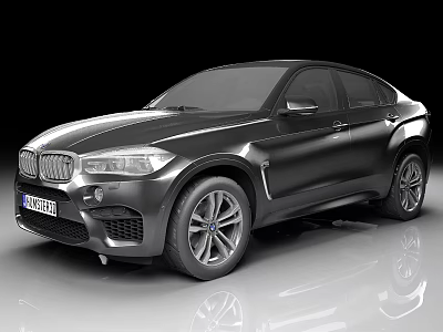 Black Sporty SUV Exterior Design With Sleek Lines Alloy Wheels And Kidney Grille 3d model