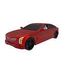 Sleek Red Sedan With Stylish Exterior Design 3d model