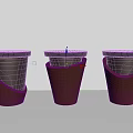 Modern Side Tables With Three Units Wooden Base And Black Top Design