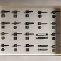 Various Door Handles With Different Metal Designs And Finishes On