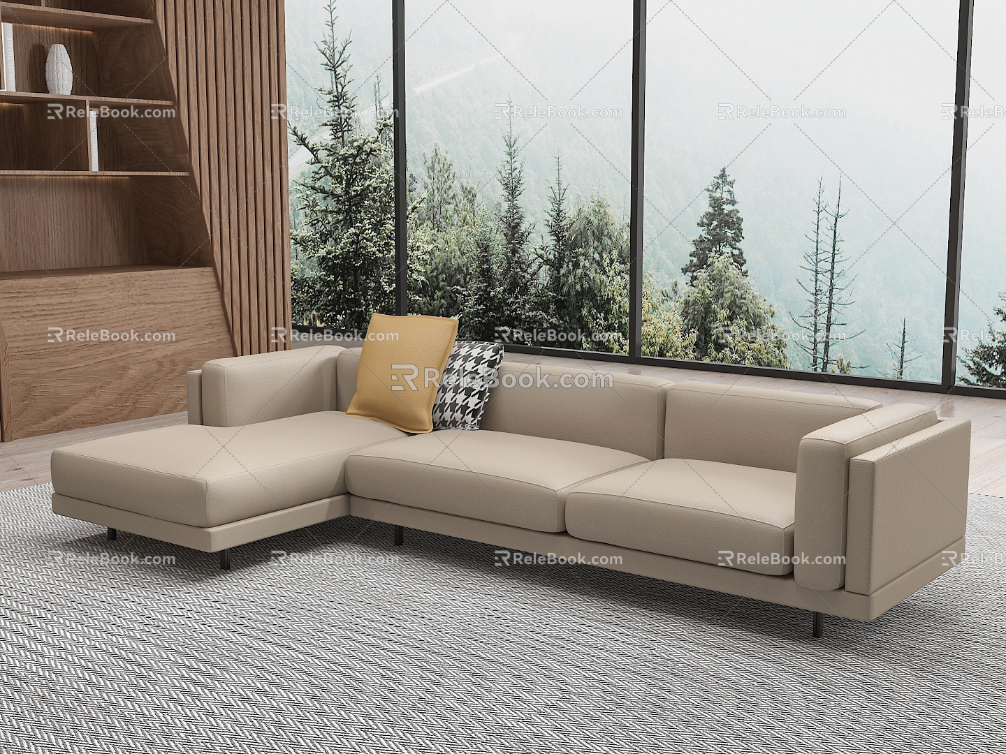 Living room sofa Corner sofa Multi-seat sofa Leather sofa 3d model