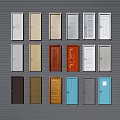 Shower Sauna Door Collection Featuring Various Styles Colors and Designs 3d model