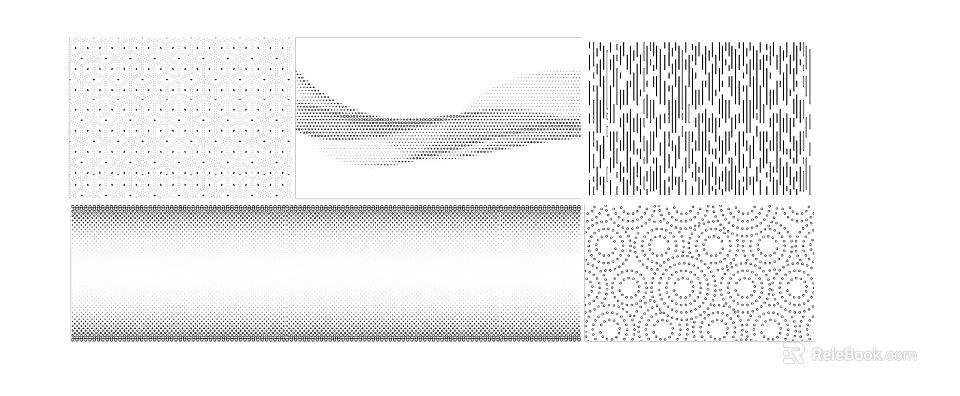 Modern Interior Feature Wall Design With Wave Pattern Dot Texture And Geometric Patterns 3d model 