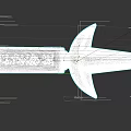 Silver Dagger With Ring Handle And Engraved Patterns On Metallic Blade