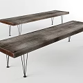 Modern Outdoor Table Outdoor Log Long Table Tea Table 3d model