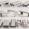 Modern Bench 3d model