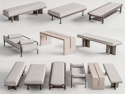 Modern Bench 3d model