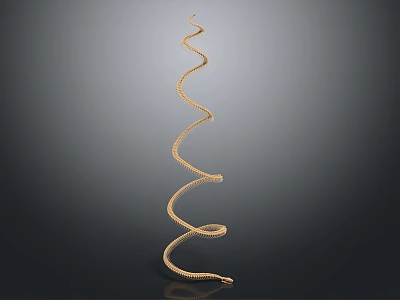 Medical Device Golden Spiral Structure Flexible Design For Medical Procedures On Dark Gradient Background 3d model