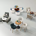 Stylish Modern Table Chair Sets With Round Tables And Comfortable Colorful Seats