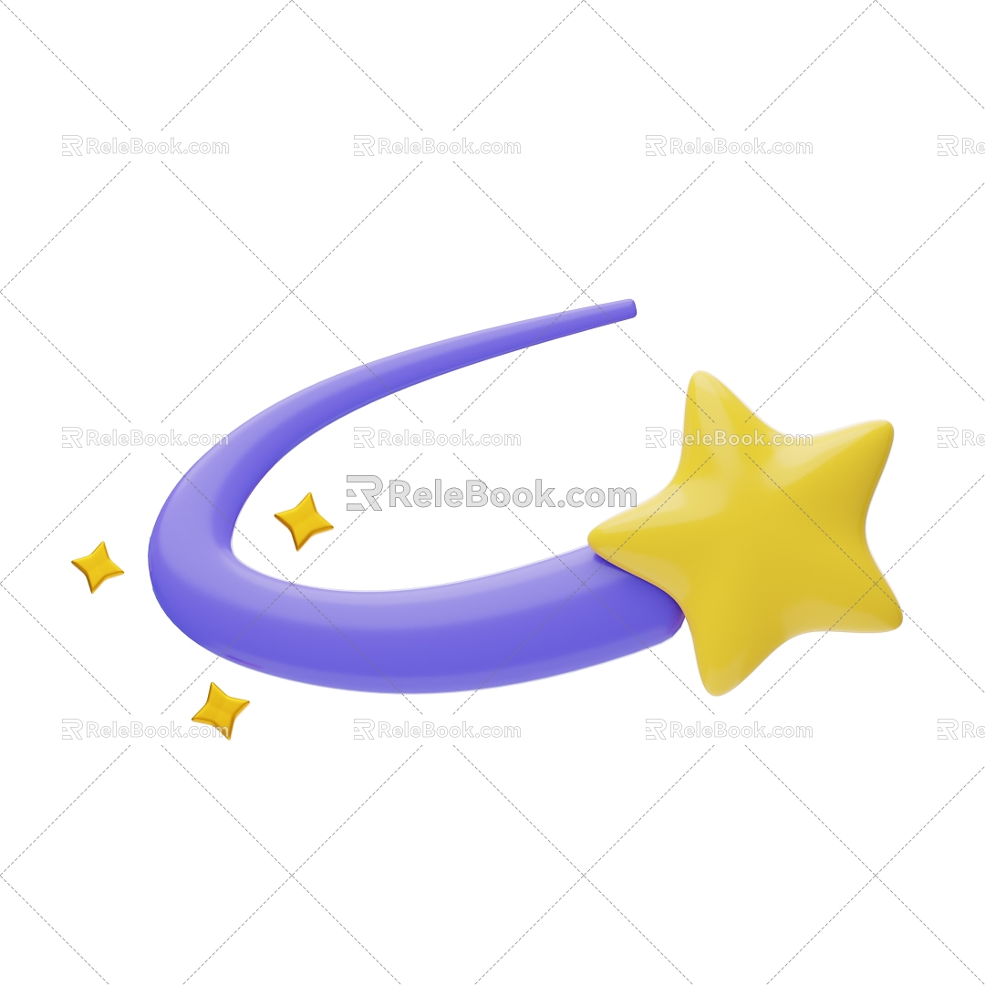 Modern Star Cartoon Star Anime Star Little Star 3d model