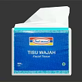Branded Soft Facial Tissue Box With Blue White Packaging For Daily Household Use