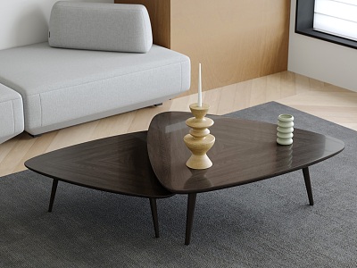 arflex coffee table solid wood mother and child coffee table desktop decoration shaped coffee table triangle coffee table model