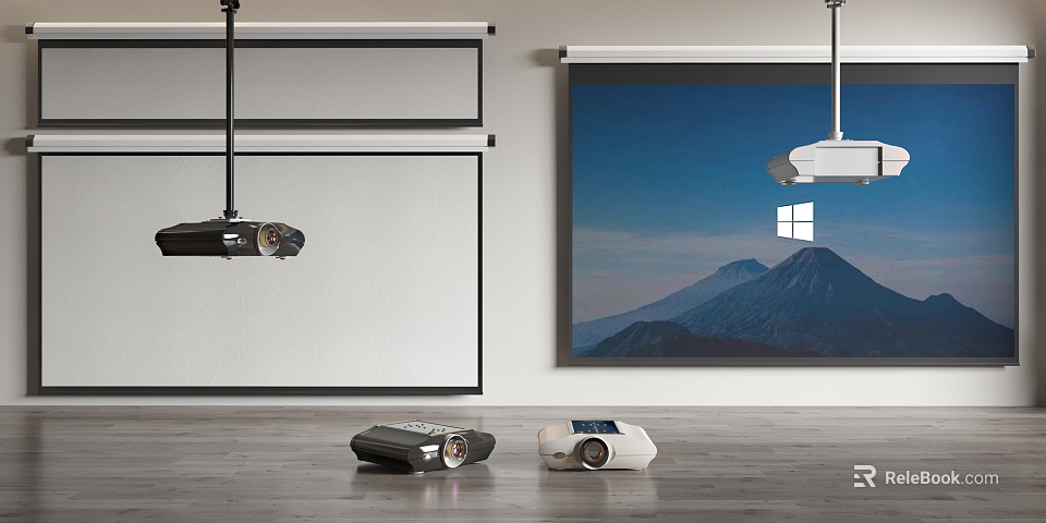 Projection Monitoring With Multiple Projectors And Screens 3d model 