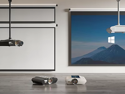 Projection Monitoring With Multiple Projectors And Screens 3d model
