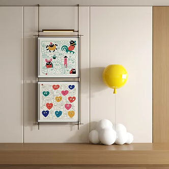 Modern graffiti decorative painting 3d model