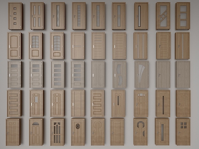 Modern swing door 3d model