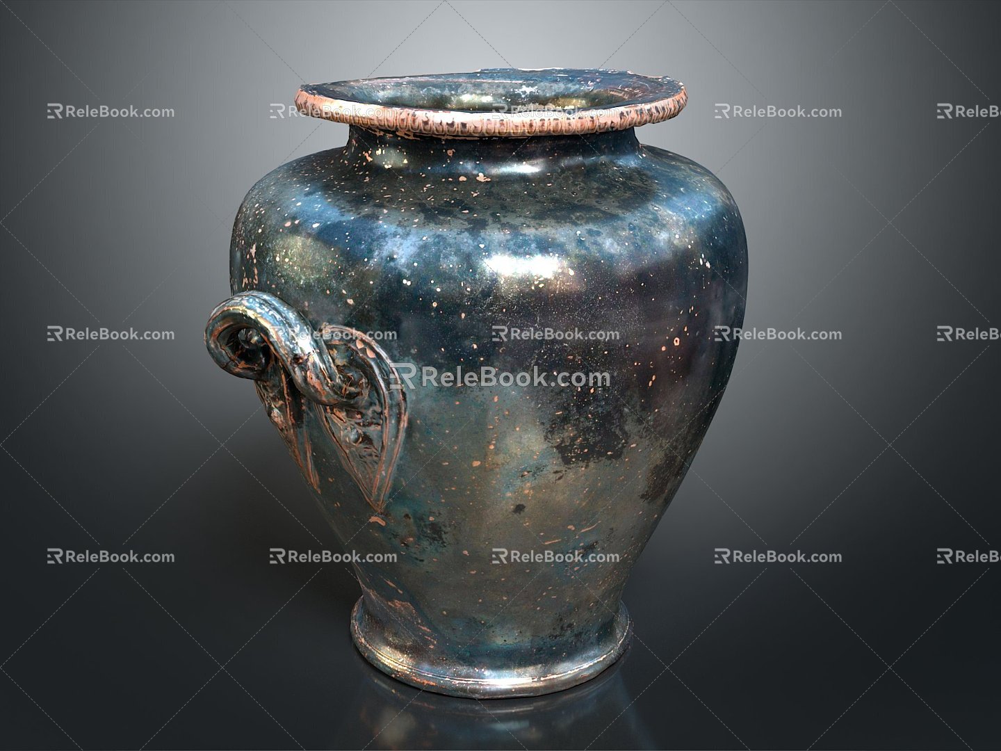 Jar Heart Sutra Heart Sutra Pot 3d model