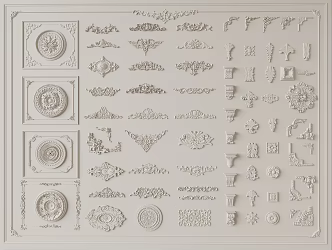 French carved 3d model