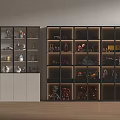 Modern Action Figure Display Cabinet With LED Lighting And Multiple Glass Shelves