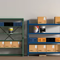 Shelf Storage Rack Display Rack Express Rack Carton Paint Bucket 3d model