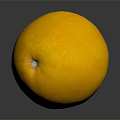 Fresh Ripe Yellow Orange With Smooth Texture On Dark Reflective Surface