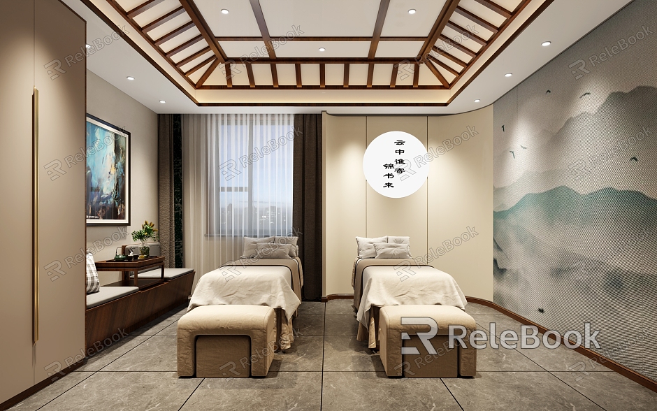 New Chinese Beauty Salon Room SPA Club Room Massage Room model