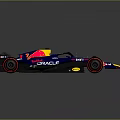 Red Bull Oracle Formula Racing Car With Blue Red Livery And Aerodynamic Design