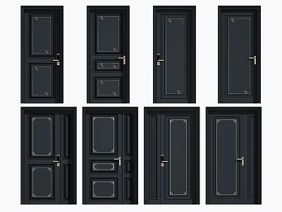 Light Luxury Swing Door Combination 3d model Light Luxury Swing Door Combination 3d model