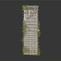 Modern Office Building with Vertical Green Gardens on Facade and Rooftop Terrace Multi Storey Design