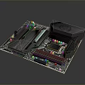 integrated circuit board circuit board integrated circuit integrated circuit integrated block electronic board electronic component electronic part chip 3d model
