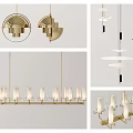 Modern Metal Chandeliers With Geometric Designs And Various Styles For Home Decor