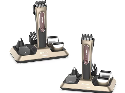 SHOW Brand Modern Bathroom Small Accessories With Electric Shaver Charging Base And Attachments 3d model