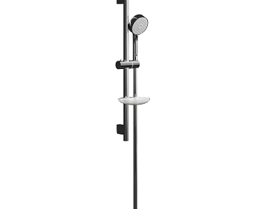 Modern Shower System With Handheld Showerhead Slide Bar And Metal Construction 3d model