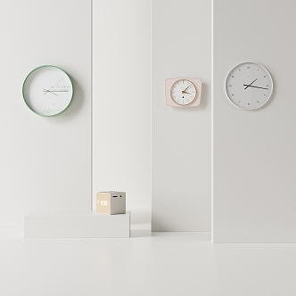 Nordic Clock Wall Clock 3d model