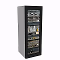 Stainless Steel Glass Door Refrigerator With Organized Shelves For Fresh Fruits Vegetables And Drinks