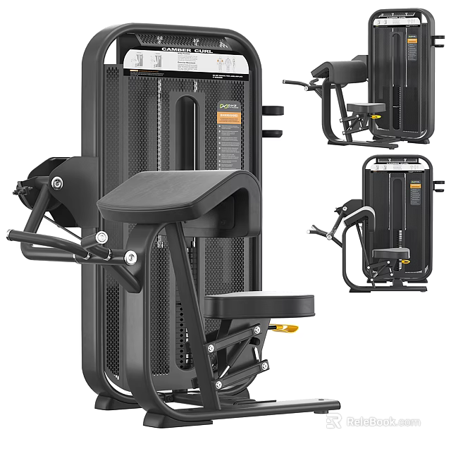 Multifunctional Gym Fitness Equipment For Strength Training With Adjustable Seat And Handles 3d model 